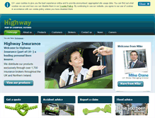 Tablet Screenshot of highway-insurance.co.uk